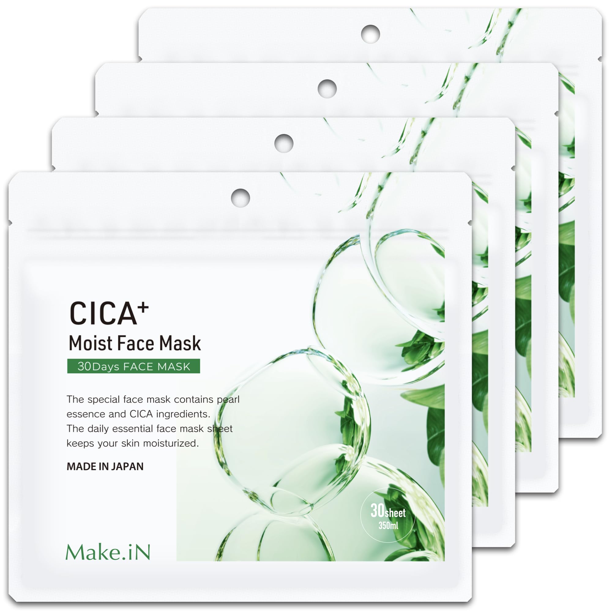 Amazon.co.jp: Make.iN CICA + モイスト フェイスマスク ［4袋セット